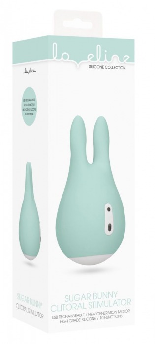 Зеленый клиторальный стимулятор Sugar Bunny - 9,5 см. - Shots Media BV