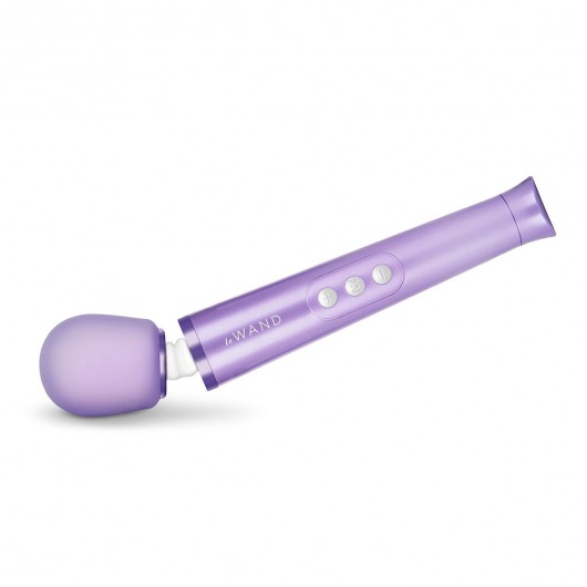 Фиолетовый жезловый мини-вибратор Le Wand c 6 режимами вибрации - Le Wand