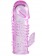 Розовая  гелевая насадка с клиторальным отростком - 13,5 см. - Toyfa Basic - в Екатеринбурге купить с доставкой