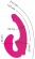 Ярко-розовый анатомический страпон с вибрацией - Главсексмаг - купить с доставкой в Екатеринбурге