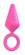Розовая конусовидная анальная пробка с колечком-ограничителем - 9 см. - Chisa