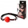 Красно-черный пластиковый кляп-шарик с отверстиями Ball Gag - Bior toys - купить с доставкой в Екатеринбурге