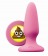 Розовая силиконовая пробка среднего размера Emoji SHT - 10,2 см. - NS Novelties - купить с доставкой в Екатеринбурге