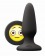 Черная силиконовая пробка среднего размера Emoji OMG - 10,2 см. - NS Novelties - купить с доставкой в Екатеринбурге