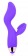 Фиолетовый изогнутый вибромассажер с клиторальным стимулятором с шипиками - Bior toys
