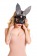 Черная кожаная маска с ушками Bonny - ToyFa - купить с доставкой в Екатеринбурге