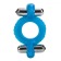 Голубое эрекционное кольцо с 2 виброэлементами Double Dolphin - California Exotic Novelties - в Екатеринбурге купить с доставкой