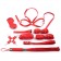 Красный набор БДСМ-девайсов Bandage Kits - Vandersex - купить с доставкой в Екатеринбурге