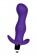 Фиолетовая изогнутая анальная вибропробка - 12,9 см. - A-toys
