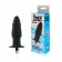 Черная ребристая вибровтулка с ограничителем - 9 см. - Sex Expert в Екатеринбурге Черная ребристая вибровтулка с ограничителем - 9 см. - Sex Expert