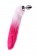 Серебристая анальная втулка с бело-розовым хвостом - размер M - ToyFa - купить с доставкой в Екатеринбурге
