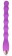 Фиолетовый ребристый вибромассажер - 30,5 см. - Bior toys
