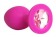 Ярко-розовая анальная пробка с нежно-розовым кристаллом - 9,5 см. - Bior toys - купить с доставкой в Екатеринбурге