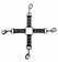 Черный крестообразный фиксатор 4-way Leather Hogtie Cross Hogtie - Shots Media BV - купить с доставкой в Екатеринбурге