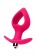 Розовая анальная вибровтулка в форме сердца - 14 см. - POPO Pleasure