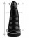 Черная анальная втулка с шипиками - 21 см. - Джага-Джага