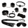 Эротический набор БДСМ из 7 предметов в черном цвете - Rubber Tech Ltd - купить с доставкой в Екатеринбурге