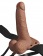 Кофейный перезаряжаемый вибрострапон 6  Hollow Rechargeable Strap-On Remote - 17,5 см. - Pipedream - купить с доставкой в Екатеринбурге