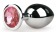 Серебристая анальная пробка Metal Butt Plug с розовым кристаллом - 8,4 см. - EDC - купить с доставкой в Екатеринбурге