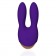 Фиолетовый вибратор с ушками Bunny Bliss - 11 см. - Rianne S