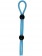 Голубое эрекционное лассо с двумя утяжками - 20 см. - Eroticon - в Екатеринбурге купить с доставкой