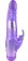 Фиолетовый вибратор Crystal Dildo Climbing Rabbit Vibe - 22 см. - Howells