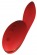 Красный вибромассажер Tina со стимулятором клитора - 17,5 см. - Kiss Toy