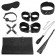 Оригинальный БДСМ-набор из 9 предметов в черной сумке - Erozon - купить с доставкой в Екатеринбурге
