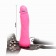 Женский розовый страпон с вибрацией - 18,5 см. - Baile - купить с доставкой в Екатеринбурге