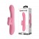 Розовый вибратор-кролик Gina с клиторальной щеточкой - 20,5 см. - Baile
