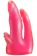 Розовая гелевая насадка с двумя стволами для страпона - 17 см. - LOVETOY (А-Полимер) - купить с доставкой в Екатеринбурге