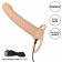 Телесная насадка для двойного проникновения Rechargeable Ribbed Dual Penetrator с вибрацией - California Exotic Novelties - купить с доставкой в Екатеринбурге