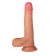 Телесный реалистичный фаллоимитатор из двухслойного силикона - 18 см. - Feelin