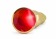 Золотистая анальная ёлочка с красным кристаллом - 14,5 см. - Shots Media BV - купить с доставкой в Екатеринбурге