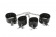 Набор чёрных фиксаторов для рук и ног - Пикантные штучки - купить с доставкой в Екатеринбурге