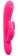 Розовый вибратор Ulysses с загнутым кончиком и зайчиком для клиторальной стимуляции - 19,5 см. - Baile