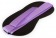 Чёрная маска на глаза Purple Black с фиолетовыми завязками - Пикантные штучки - купить с доставкой в Екатеринбурге