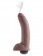 Коричневый фаллоимитатор с эффектом семяизвержения Squirting Cock with Balls - 22,9 см. - Pipedream