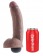 Коричневый фаллоимитатор с эффектом семяизвержения Squirting Cock with Balls - 22,9 см. - Pipedream