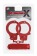 Красные наручники из листового металла в комплекте с веревкой BONDX METAL CUFFS LOVE ROPE SET - Dream Toys - купить с доставкой в Екатеринбурге