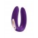 Фиолетовый вибратор для пар Partner Plus Remote с пультом ДУ - Satisfyer